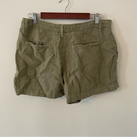 L’agance Green Linen Shorts - Picture 4 of 4